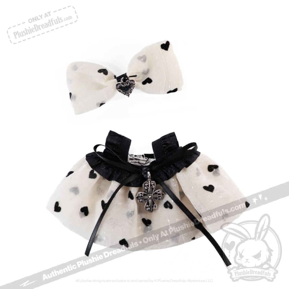 Mini Plush Outfit Heart Polka Dot Dress accessory