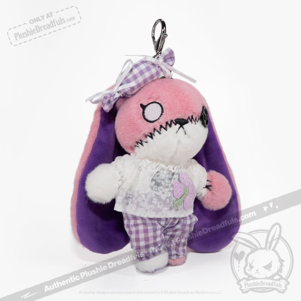 Mini Plush Outfit - Lilac Gingham Pants Ensemble accessory