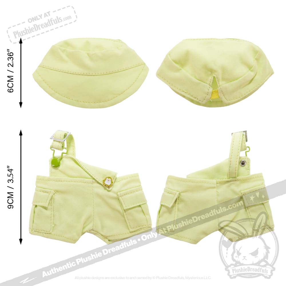 Mini Plush Outfit Lime off the Shoulder Overalls accessory