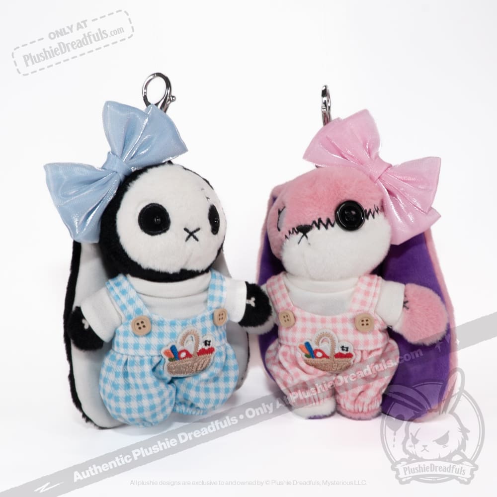 Mini Plush Outfit - Pink Bow Gingham Outfit accessory