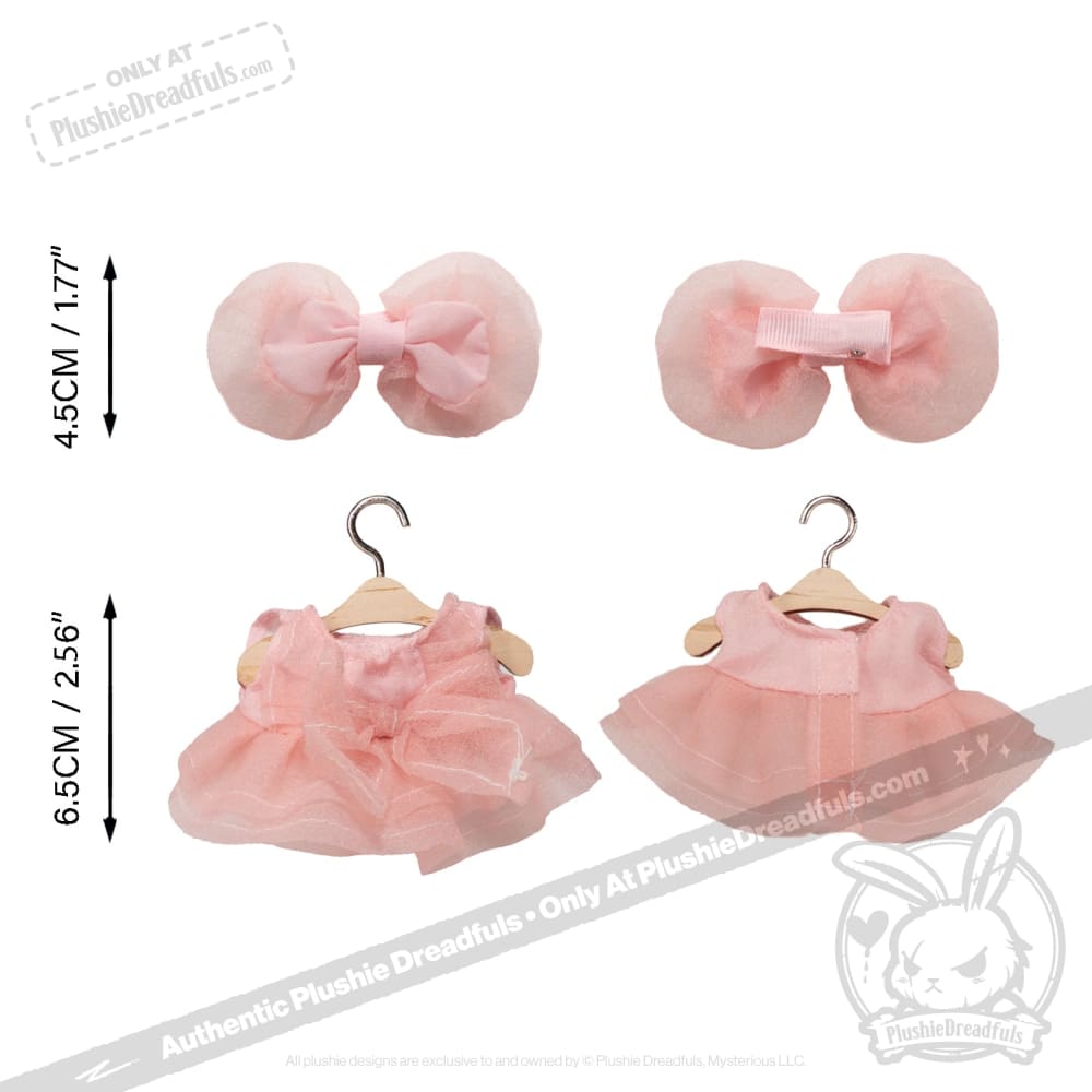 Mini Plush Outfit - Pink Cupcake Dress accessory