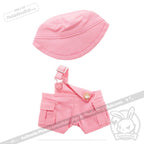 Mini Plush Outfit Pink off the Shoulder Overalls accessory