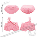 Mini Plush Outfit Pink off the Shoulder Overalls accessory