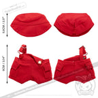 Mini Plush Outfit Red off the Shoulder Overalls (Copy) accessory