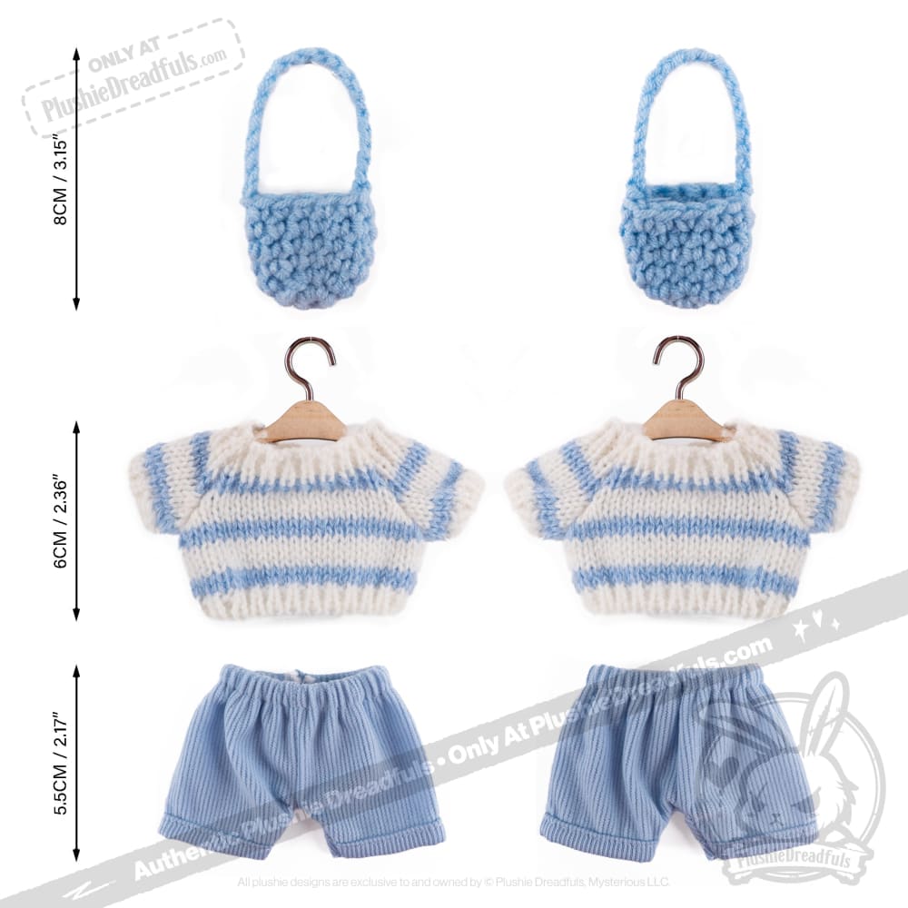 Mini Plush Outfit - Striped Sweater Casual Outfit accessory