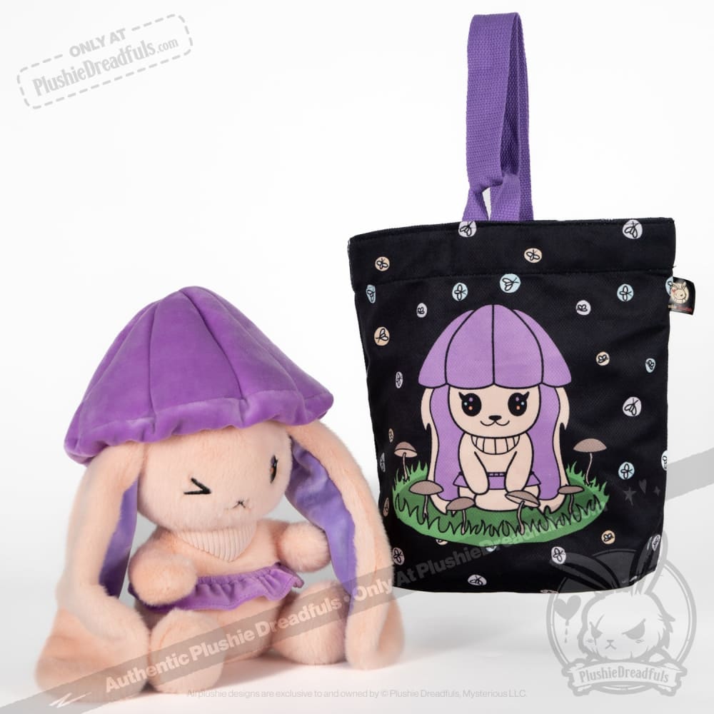 Plushie Dreadfuls - Mushroom Rabbit Lilac Bonnet Plush Stuffed Animal Toy
