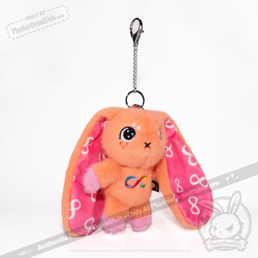 Plushie Dreadfuls - Orange Autism Rabbit Plush Keychain Accessory Keychain