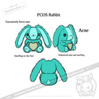 Plushie Dreadfuls - PCOS Rabbit - Plush Stuffed Animal - Mysterious