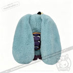 Blue Pisces Rabbit plush with floppy ears hiding its face, purple feet—part of Plushie Dreadfuls zodiac collection.