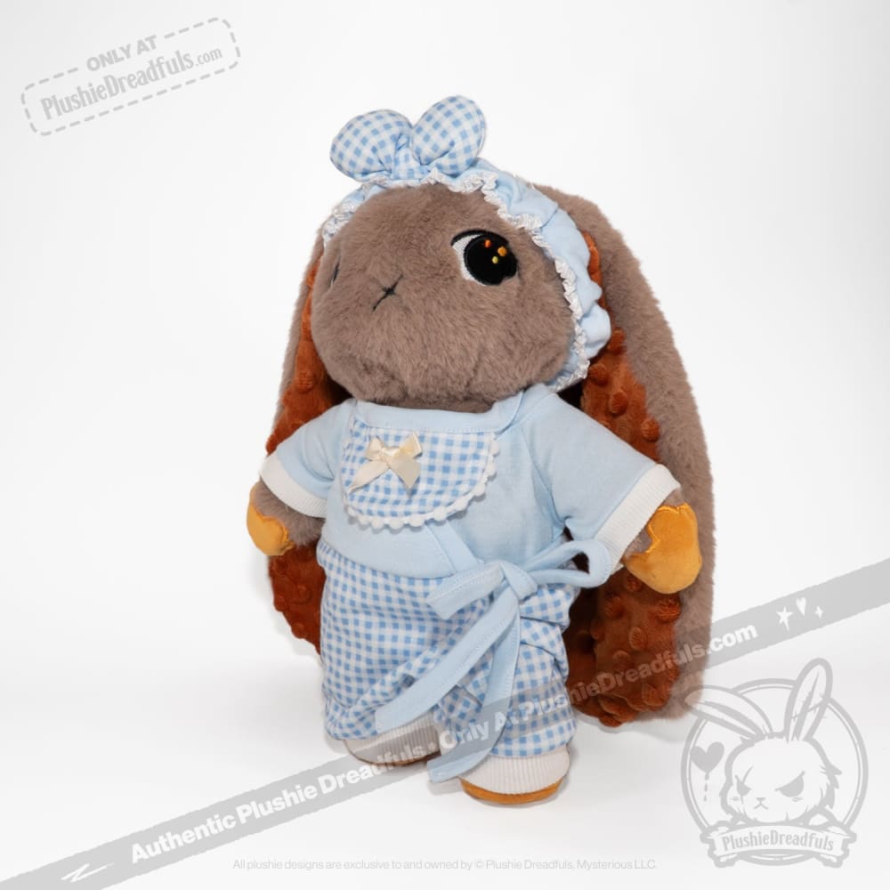 Plush Outfit - Blue Gingham Baby Outfit accessory