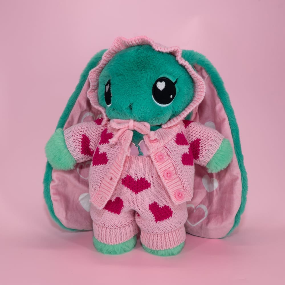 Plush Outfit - Knit Heart Ensemble accessory