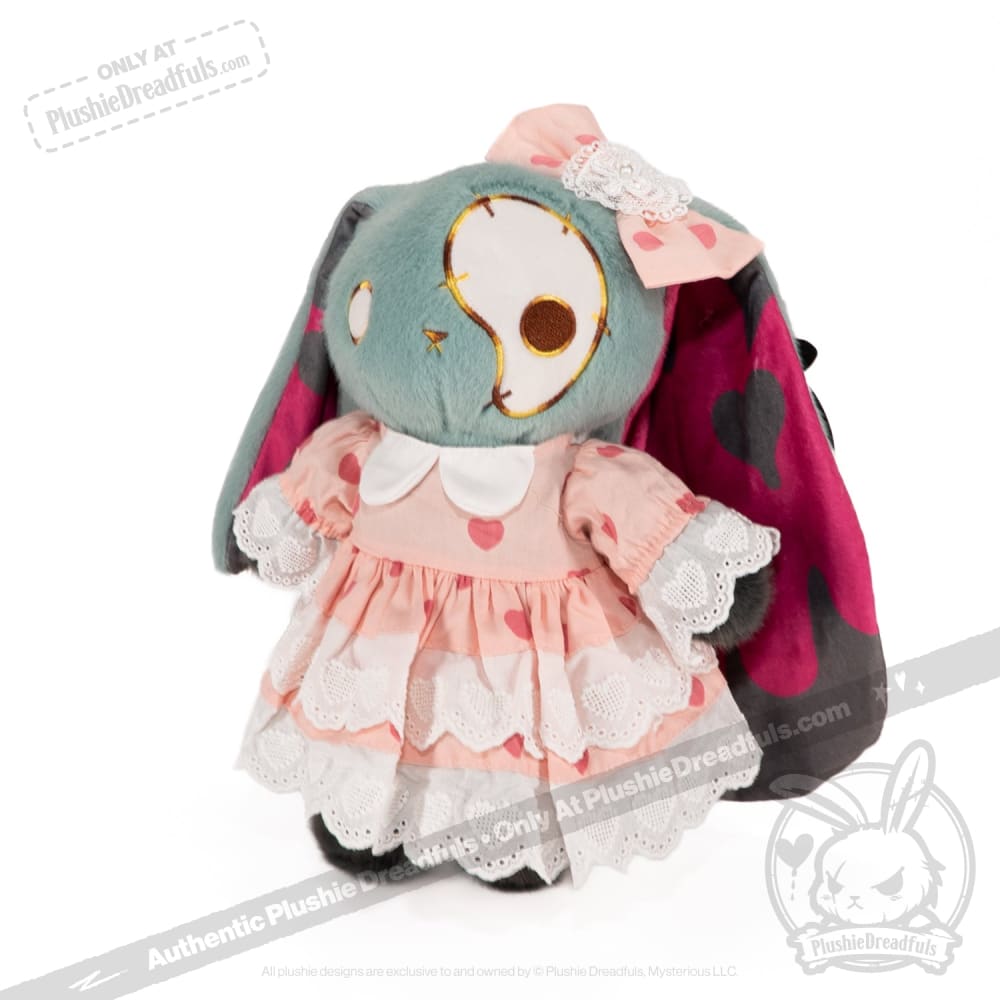 Plush Outfit - Pink Polka Dot Ruffle Dress Outfit - accessory