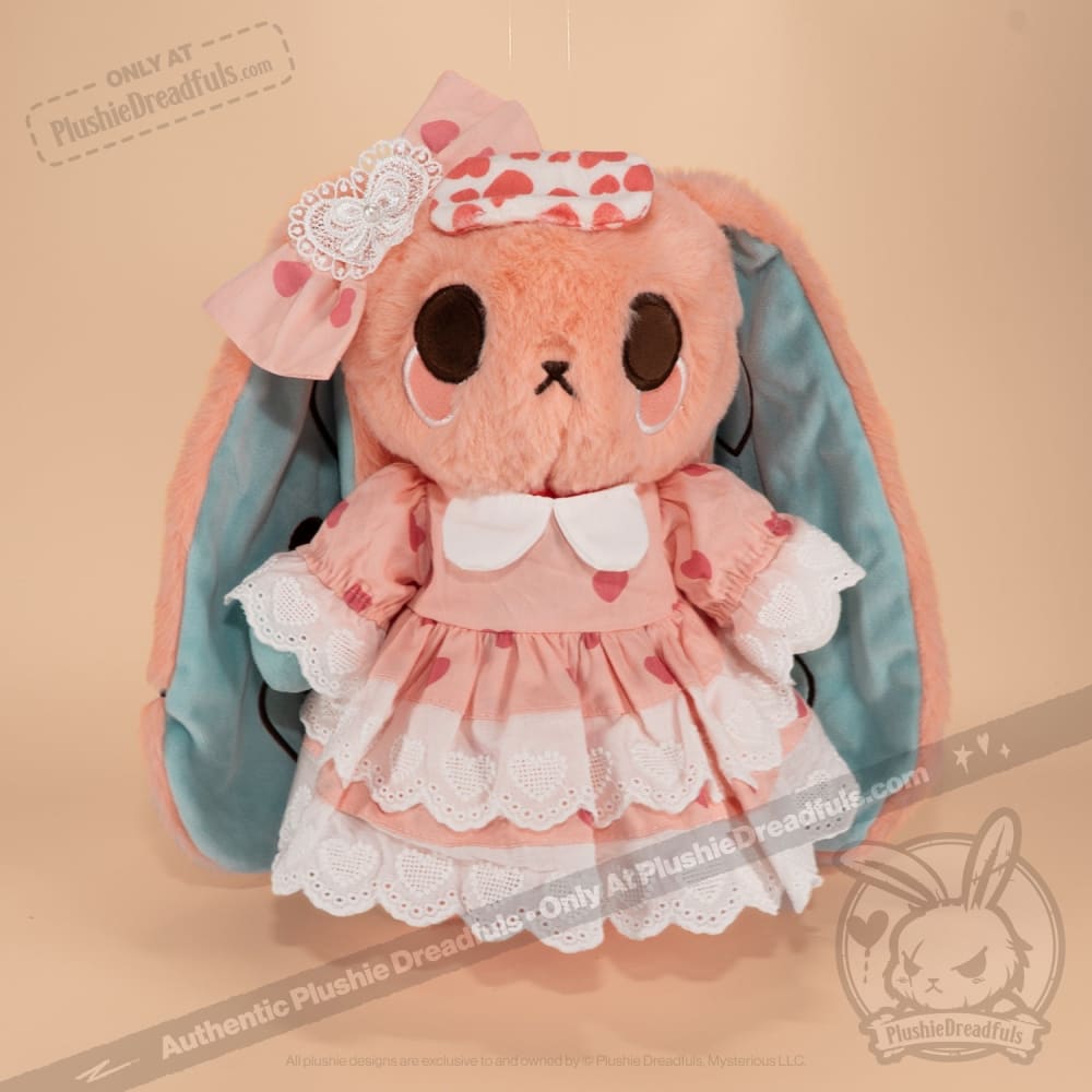 Plush Outfit - Pink Polka Dot Ruffle Dress Outfit - accessory
