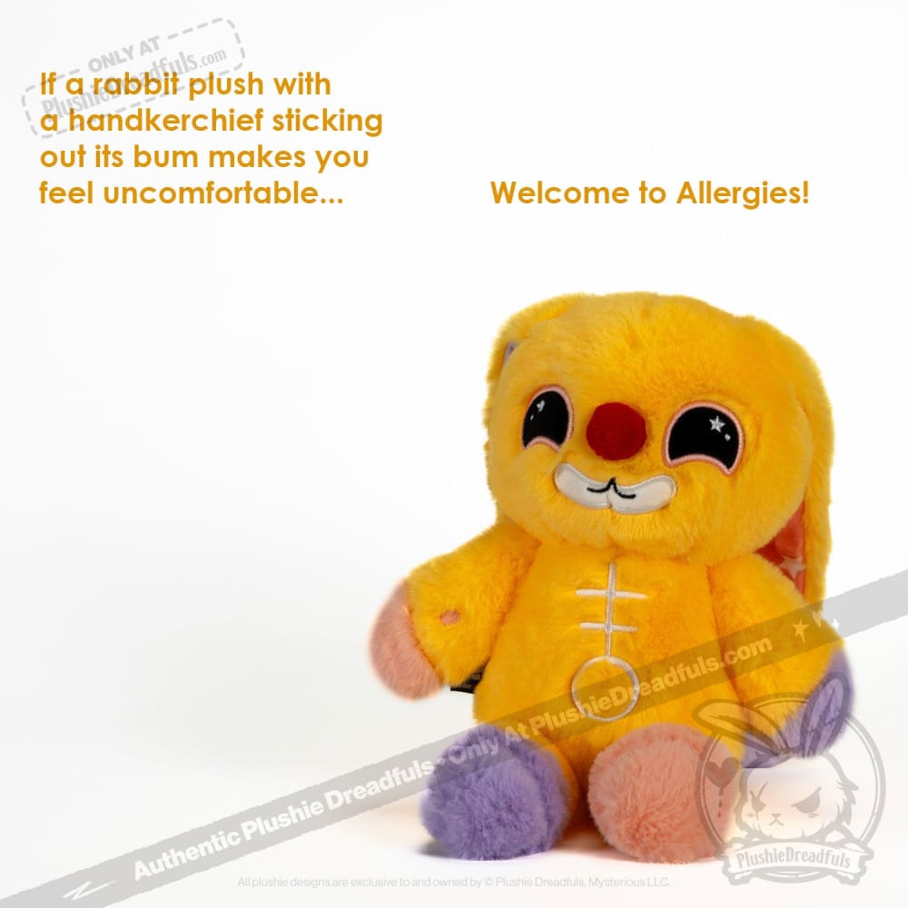 Plushie Dreadfuls - Allergy Rabbit Plush Stuffed Animal Plush