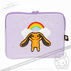 Plushie Dreadfuls Anxiety Rabbit Plush Zip Tablet Sleeve - Mysterious