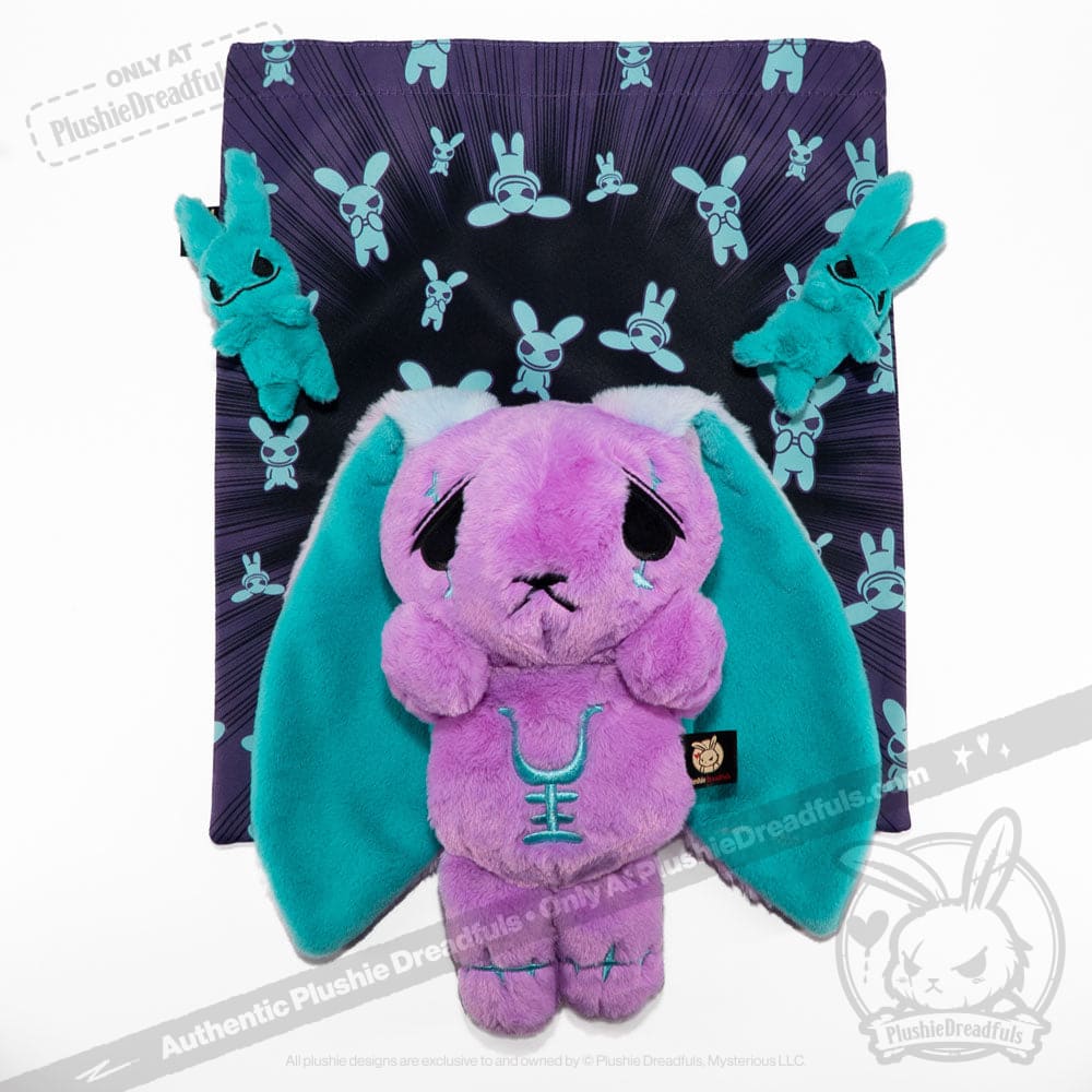 Plushie Dreadfuls - Anxiety Rabbit (PURPLE TEAL Limited Edition) - Plush Stuffed Animal plush