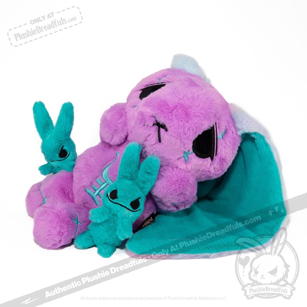 Plushie Dreadfuls - Anxiety Rabbit (PURPLE TEAL Limited Edition) - Plush Stuffed Animal plush