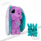 Plushie Dreadfuls - Anxiety Rabbit (PURPLE TEAL Limited Edition) - Plush Stuffed Animal plush