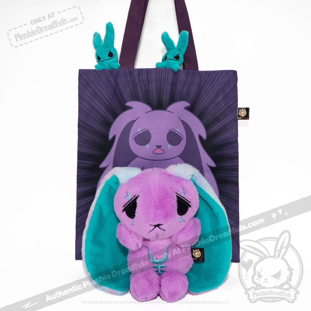 Plushie Dreadfuls - Anxiety Rabbit (PURPLE TEAL Limited Edition) - Plush Stuffed Animal plush