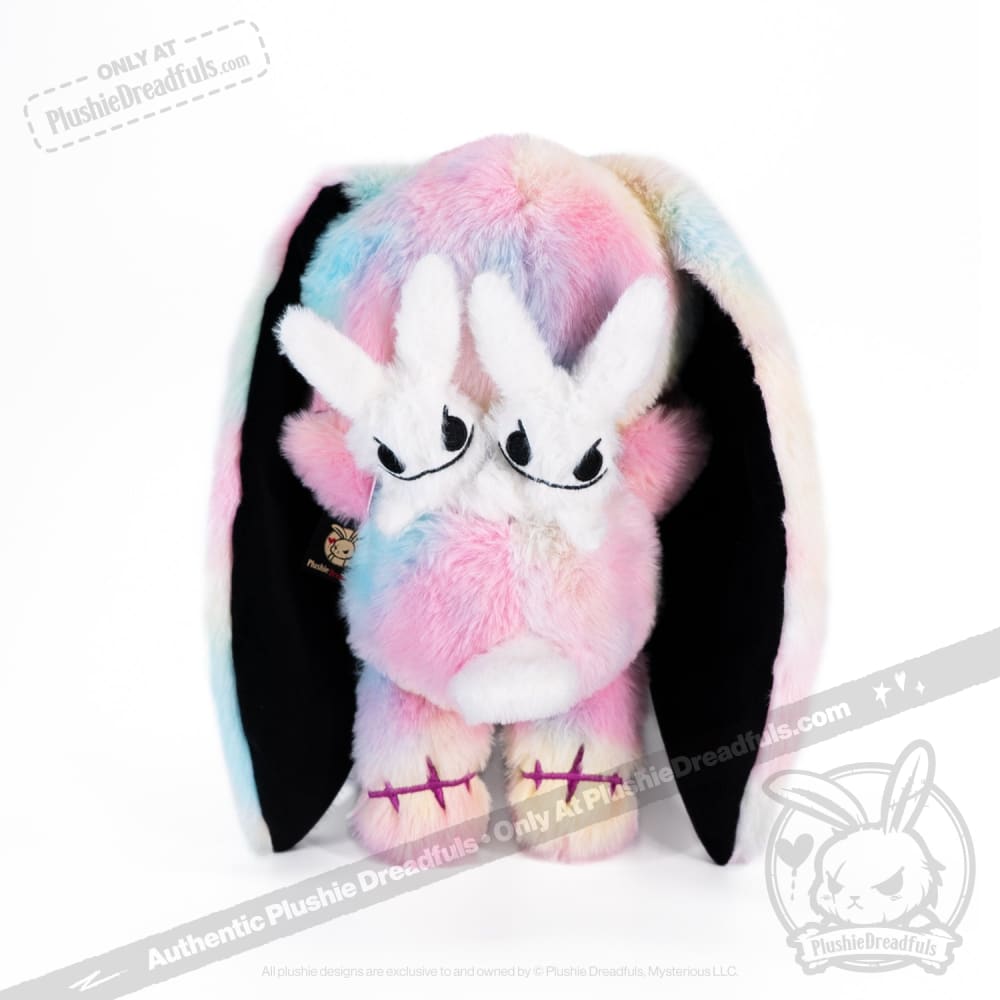 Plushie Dreadfuls - Anxiety Rabbit Tie Dye Limited Edition - Plush Stuffed Animal plush