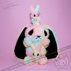 Plushie Dreadfuls - Anxiety Rabbit Tie Dye Limited Edition - Plush Stuffed Animal plush