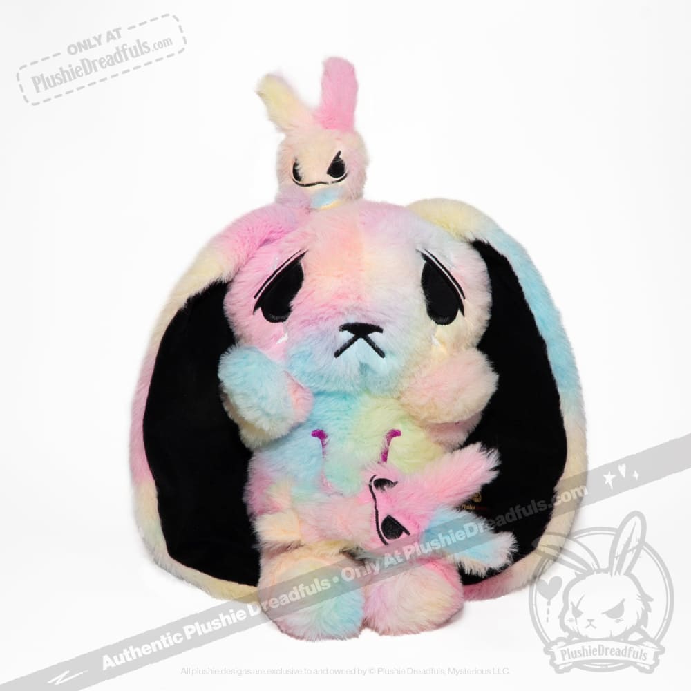 Plushie Dreadfuls - Anxiety Rabbit Tie Dye Limited Edition - Plush Stuffed Animal plush