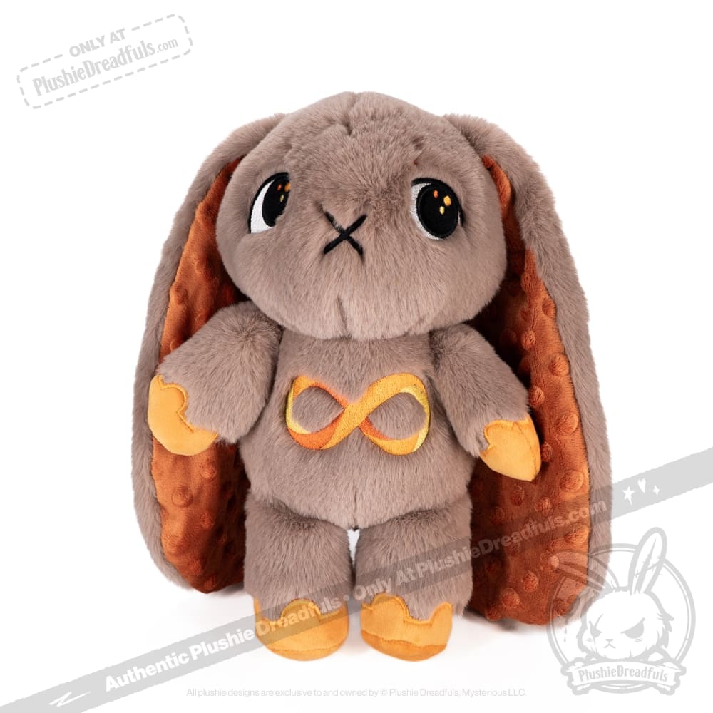 Plushie Dreadfuls - Autism Spectrum Rabbit Gold Edition - Plush Rabbit Stuffed Animal - Mysterious