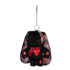 Plushie Dreadfuls - Black Plaid Love Rabbit Plush Keychain Accessory - Mysterious