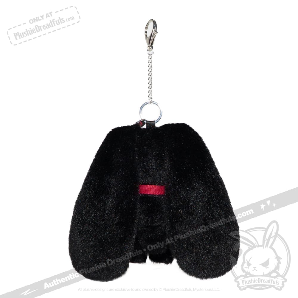 Plushie Dreadfuls - Black Plaid Love Rabbit Plush Keychain Accessory - Mysterious