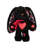 Plushie Dreadfuls - Black Plaid Love Rabbit - Plush Stuffed Animal toy