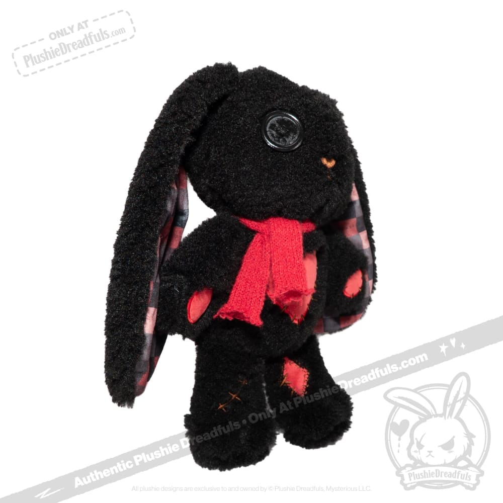 Plushie Dreadfuls - Black Plaid Love Rabbit - Plush Stuffed Animal toy