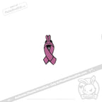 Plushie Dreadfuls - Bunny Awareness Ribbon Enamel Pin Pink Pin