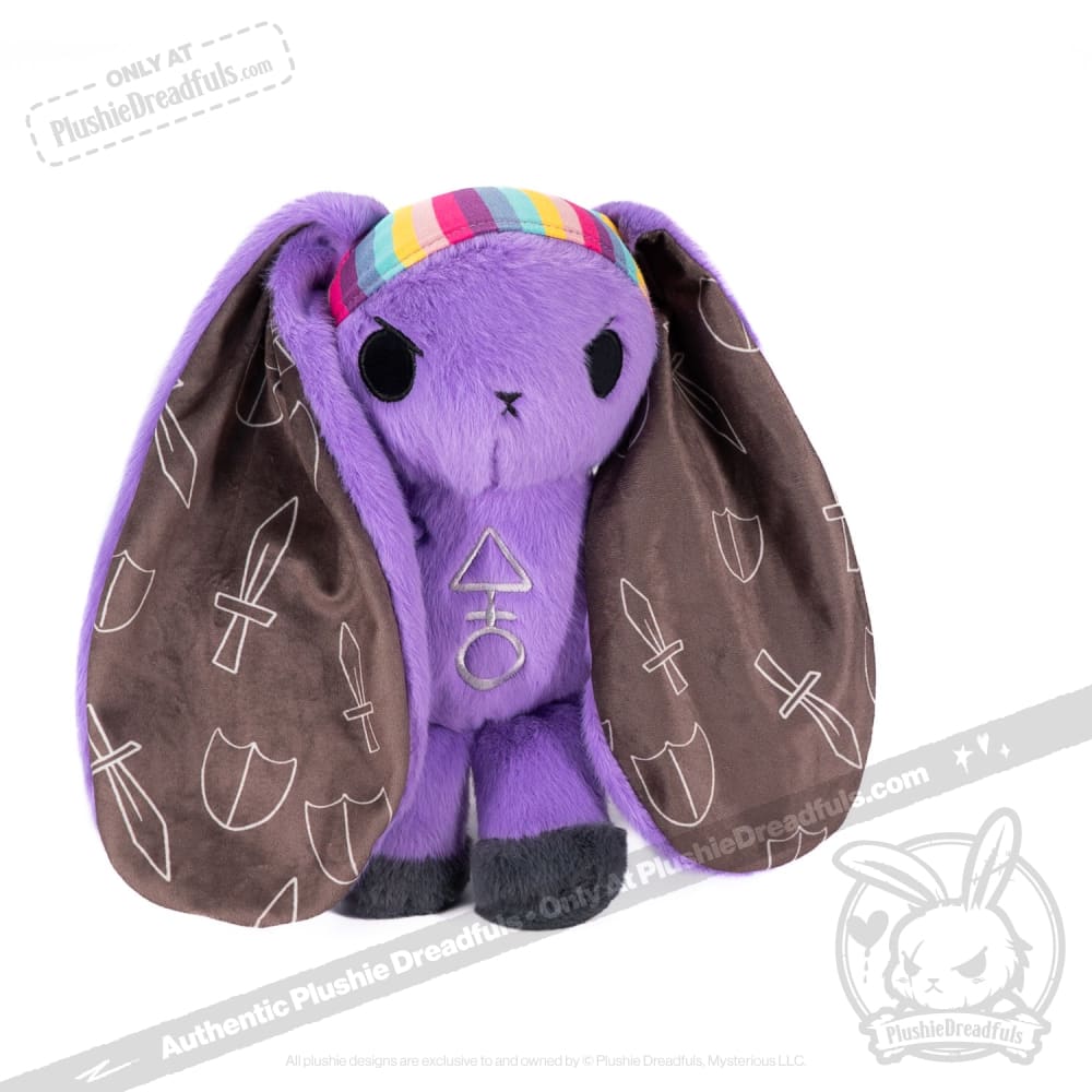 Plushie Dreadfuls - Cancer Warrior Rabbit Plush Stuffed Animal Plush
