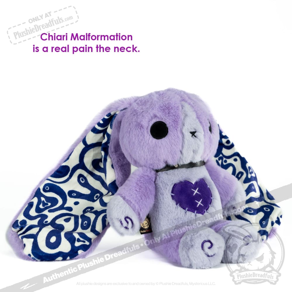 Plushie Dreadfuls - Chiari Malformation Bunny Plush Stuffed Animal Toy
