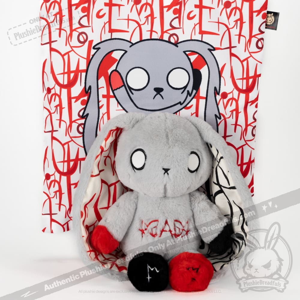 Plushie Dreadfuls - Dyslexia Rabbit Plush Stuffed Animal Plush