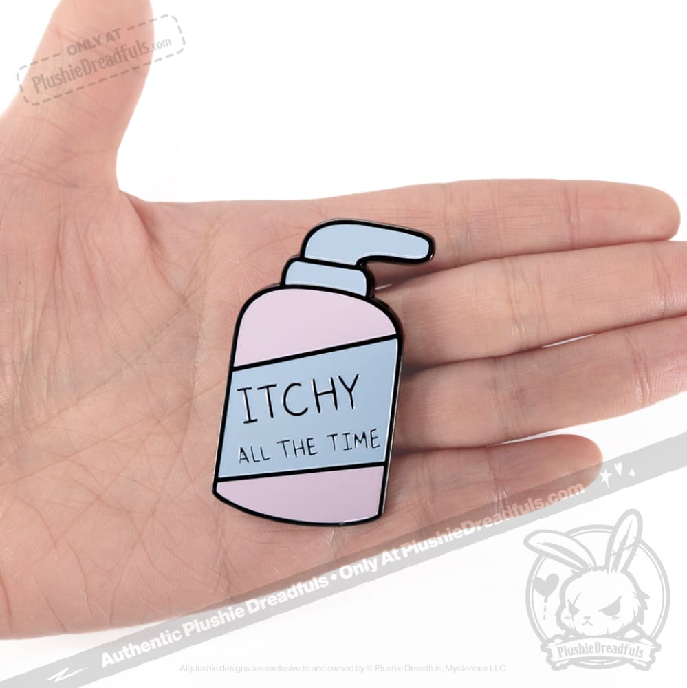 Plushie Dreadfuls - Eczema Lotion Buddy Enamel Pin Pin