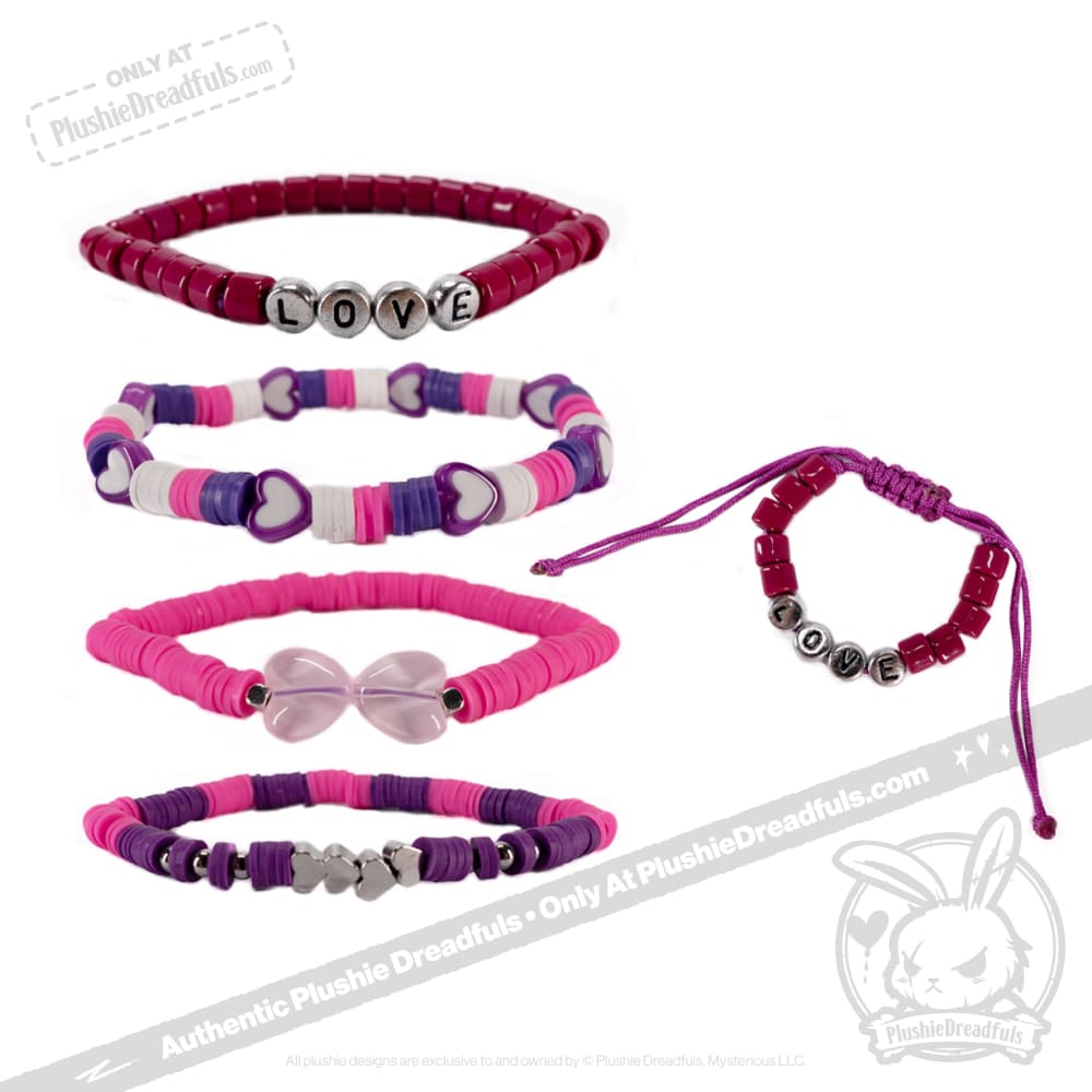 Plushie Dreadfuls - Electric Love Rabbit Stacking Friendship Bracelet Bracelet