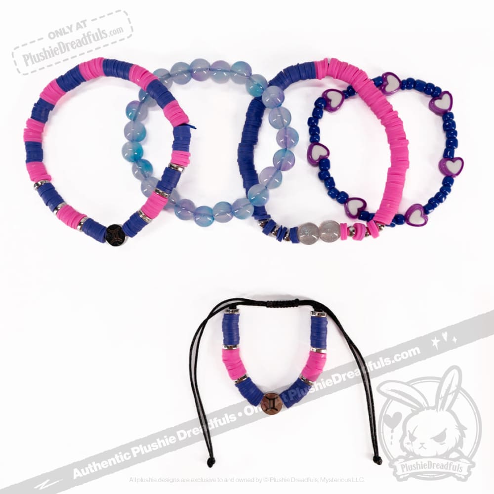 Plushie Dreadfuls - Gemini Rabbit Stacking Friendship Bracelet