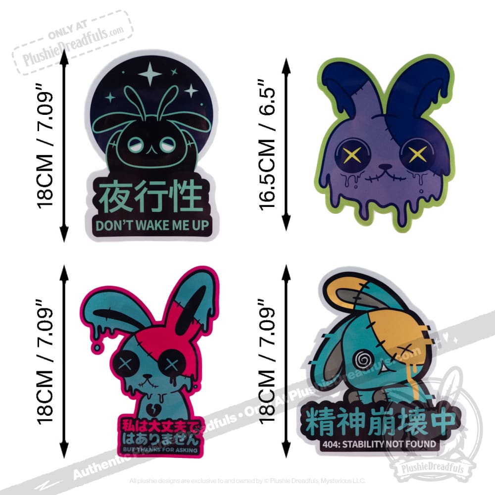 Plushie Dreadfuls - Insomnia Core Car Decals sticker