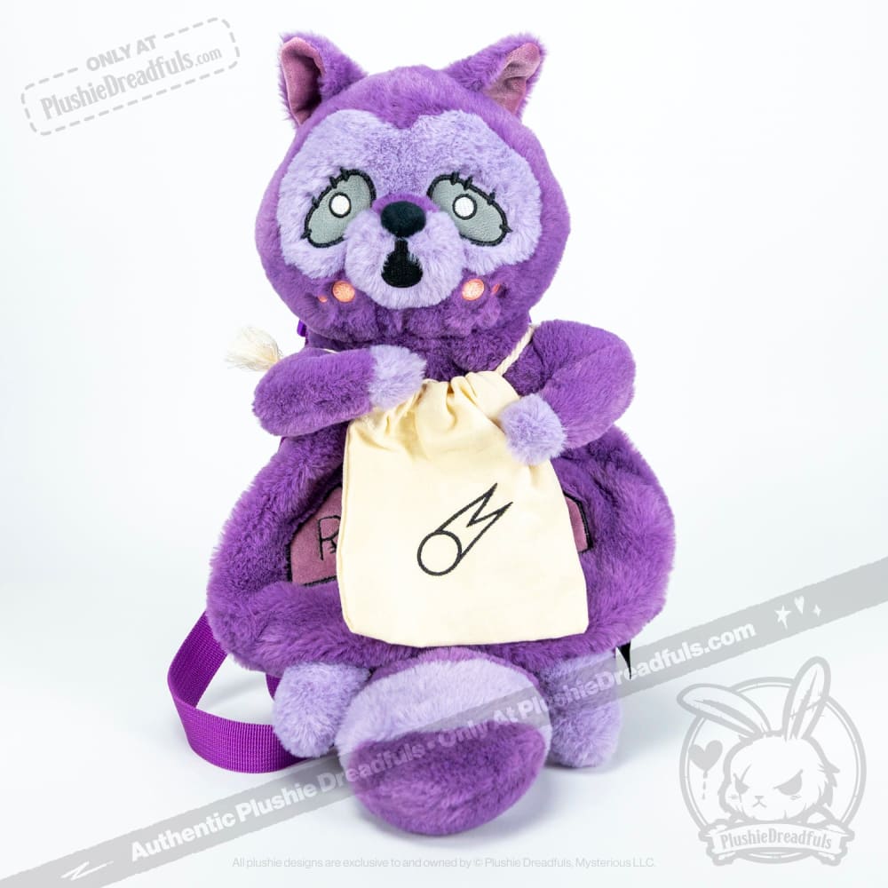 Plushie Dreadfuls -  Klepto Raccoon Plush Backpack - Mysterious