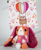 Plushie Dreadfuls - Lesbian Bunny Carabiner Edition- Plush Stuffed Animal Plush