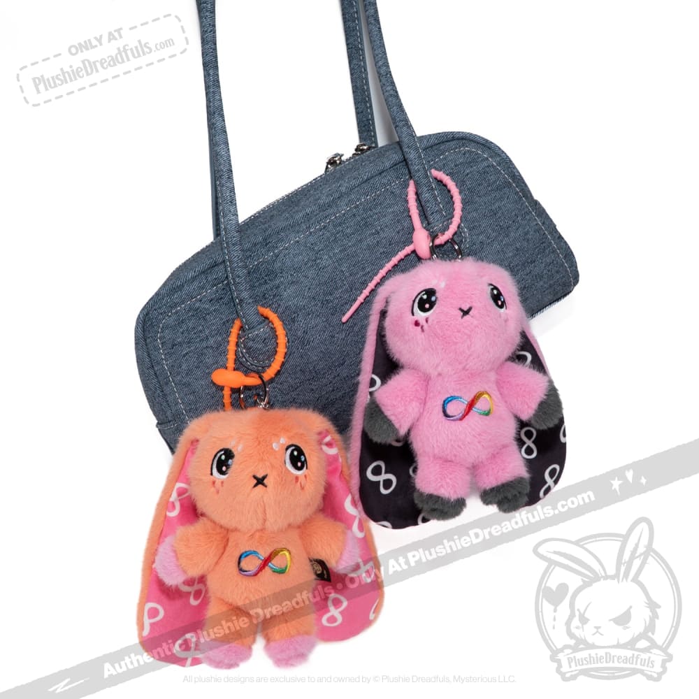 Plushie Dreadfuls - Orange Autism Rabbit Plush Keychain Accessory Keychain