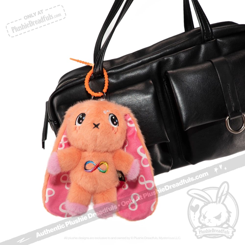 Plushie Dreadfuls - Orange Autism Rabbit Plush Keychain Accessory Keychain
