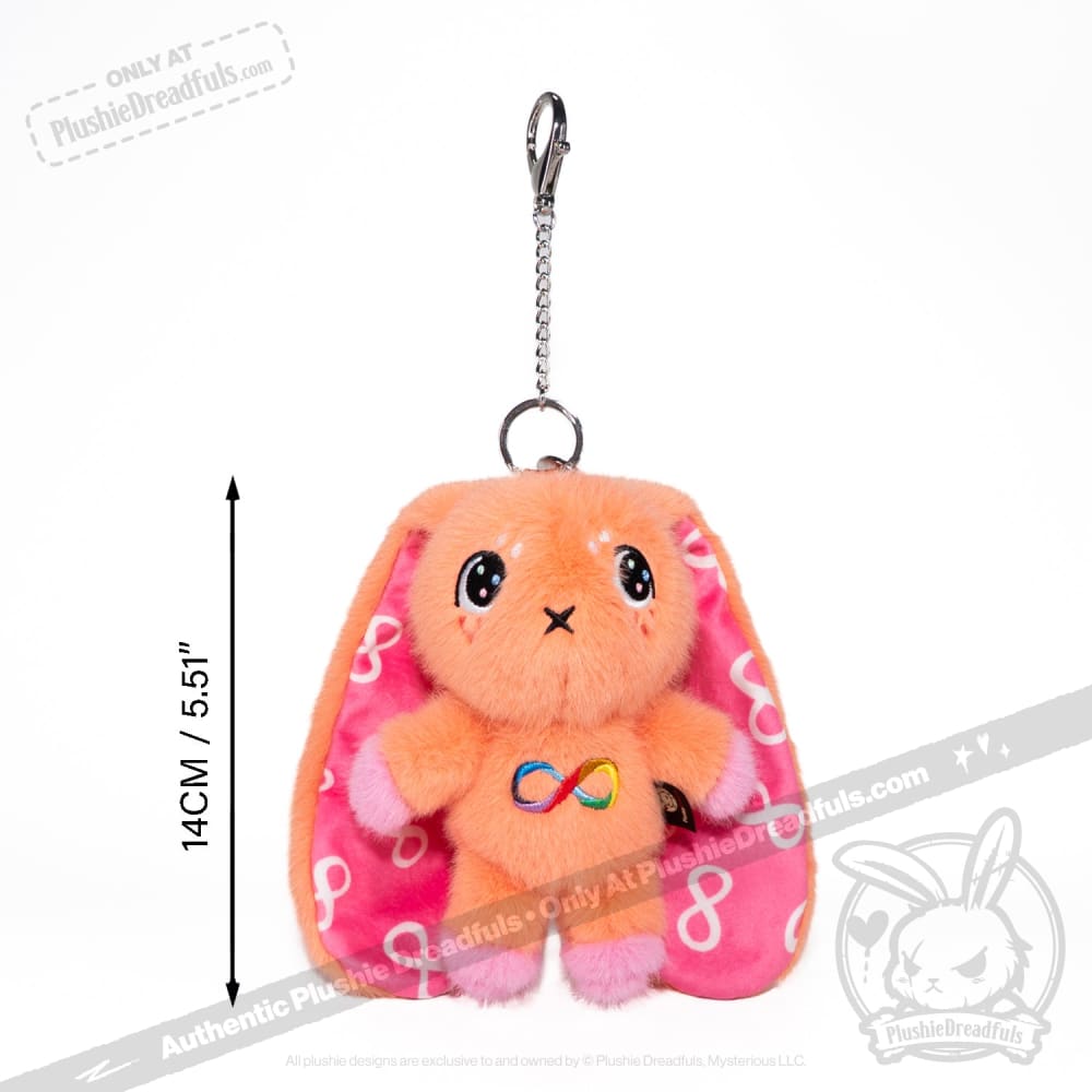 Plushie Dreadfuls - Orange Autism Rabbit Plush Keychain Accessory Keychain
