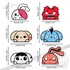 Plushie Dreadfuls - Peeking Car Decal Set Sticker