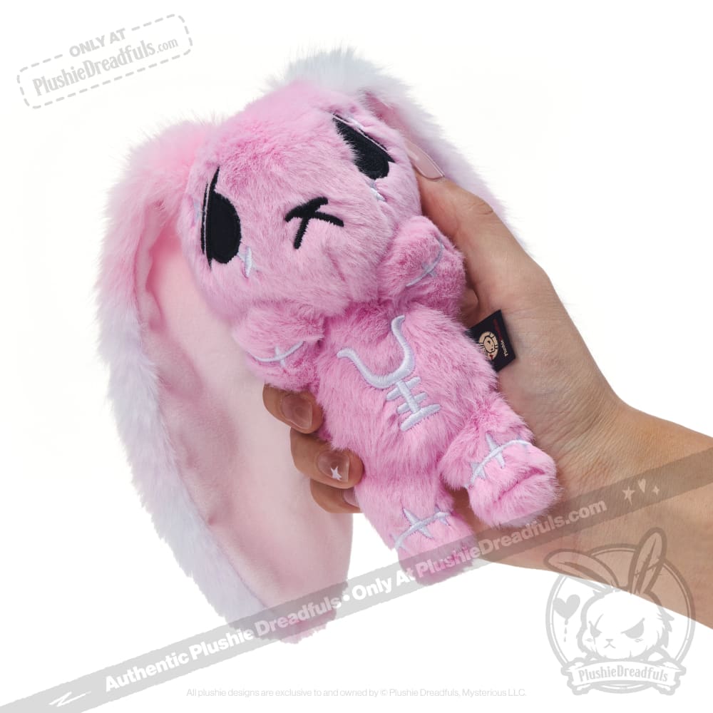 Plushie Dreadfuls - Pink Anxiety Rabbit Plush Keychain Accessory Keychain