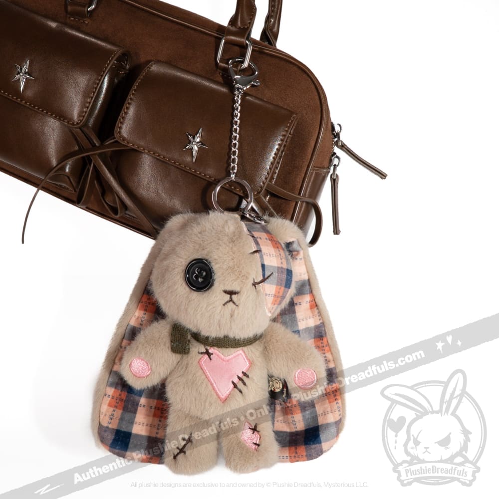 Plushie Dreadfuls - Plaid Love Rabbit Plush Keychain Accessory - Mysterious