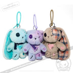 Plushie Dreadfuls - Plaid Love Rabbit Plush Keychain Accessory - Mysterious