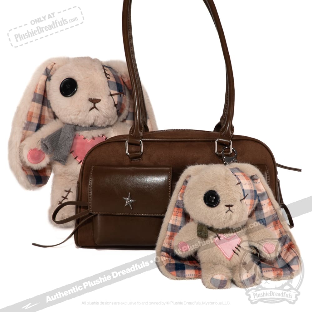 Plushie Dreadfuls - Plaid Love Rabbit Plush Keychain Accessory - Mysterious