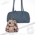 Plushie Dreadfuls - Plaid Love Rabbit Plush Keychain Accessory - Mysterious